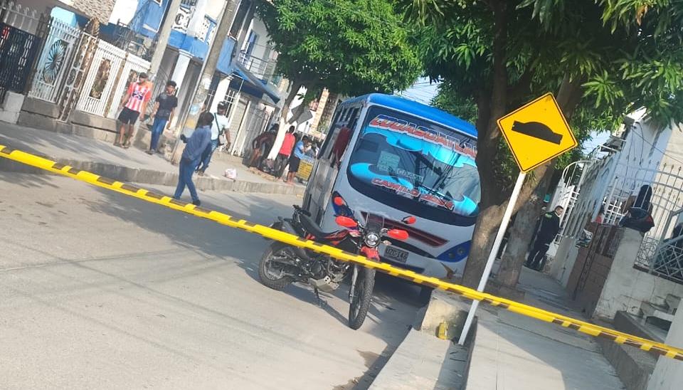 Vehículo que conducía el conductor asesinado. 