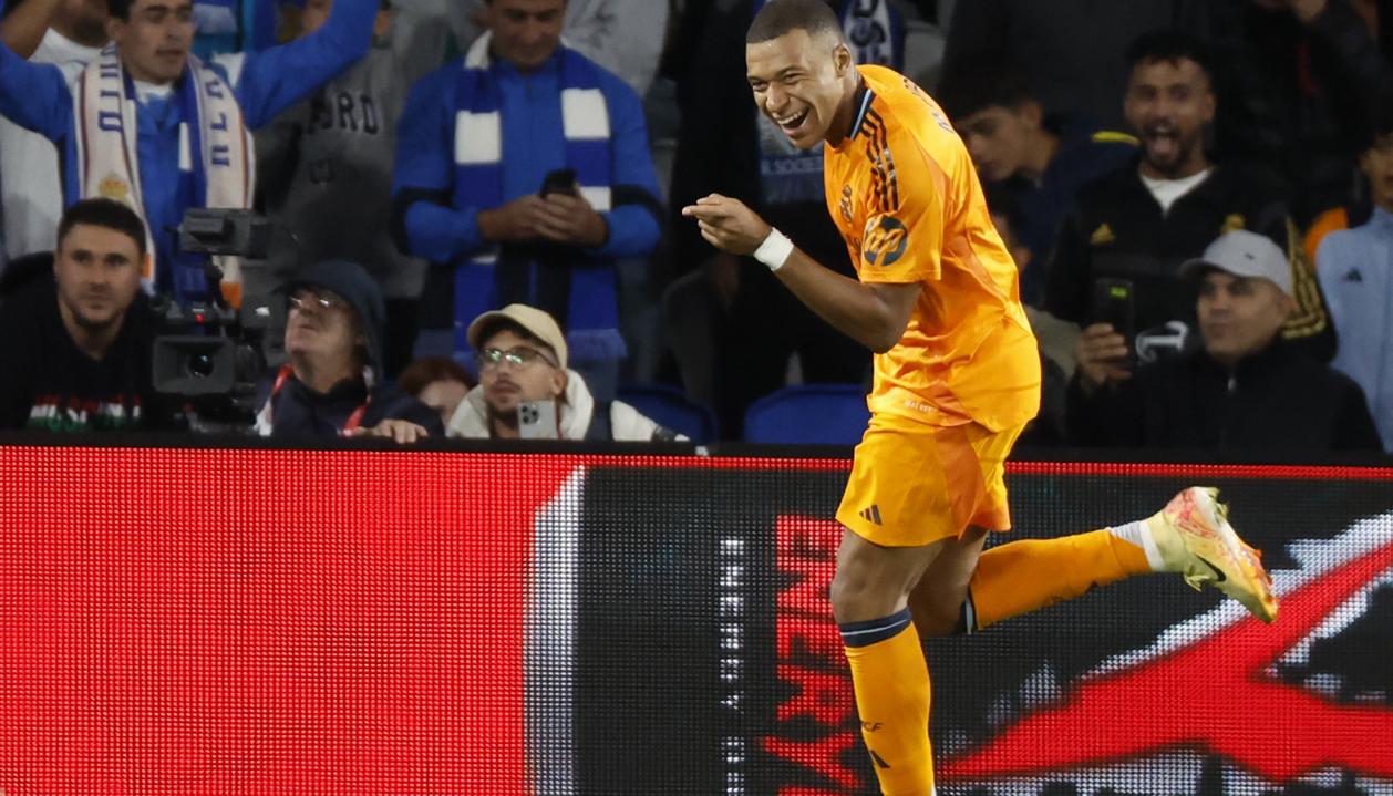 Kylian Mbappé marcó, de pena máxima, el segundo gol del Real Madrid ante Real Sociedad.