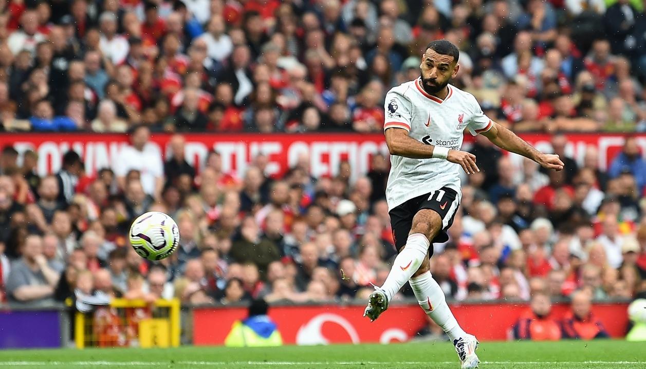 Mohamed Salah marcó este domingo un gol en la victoria sobre Manchester United.