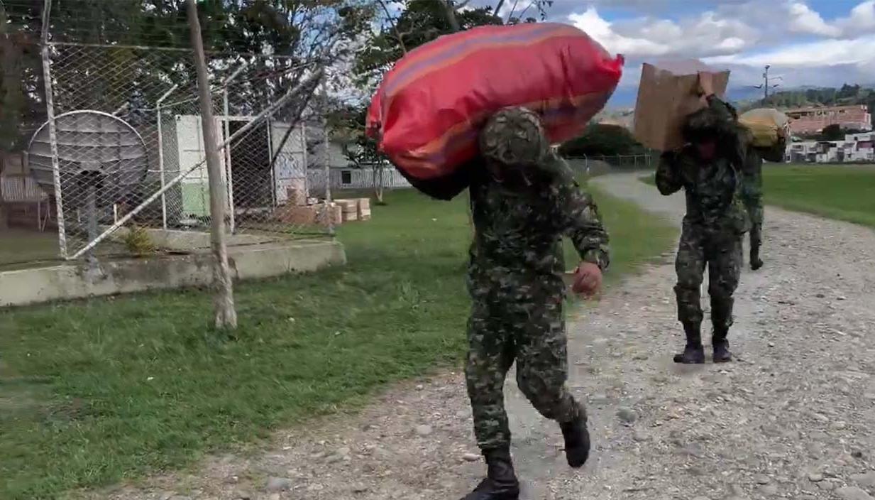 Entrega de la ayuda humanitaria. 