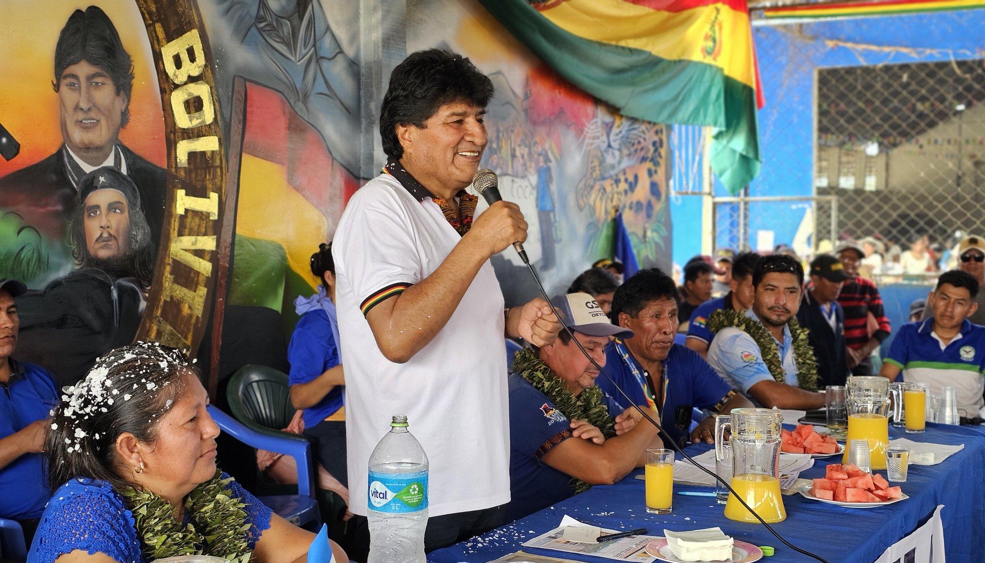 Evo Morales, expresidente de Perú. 