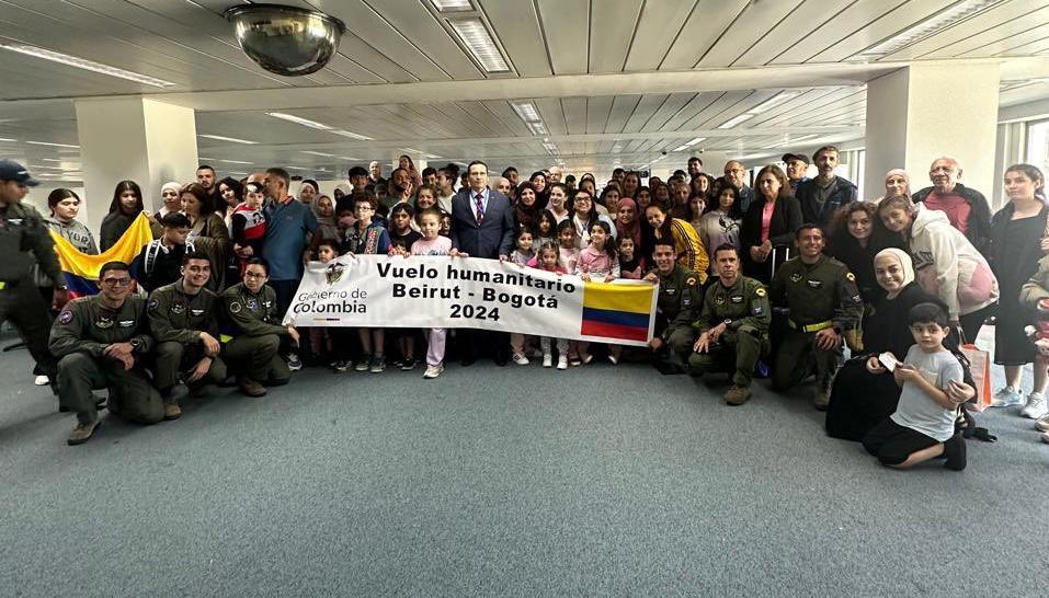 El vuelo humanitario desde Líbano que repatriará a colombianos.