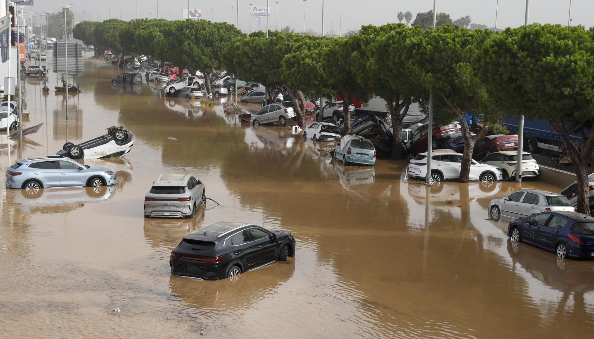 Aspecto de la emergencia originada por una Dana en España. 