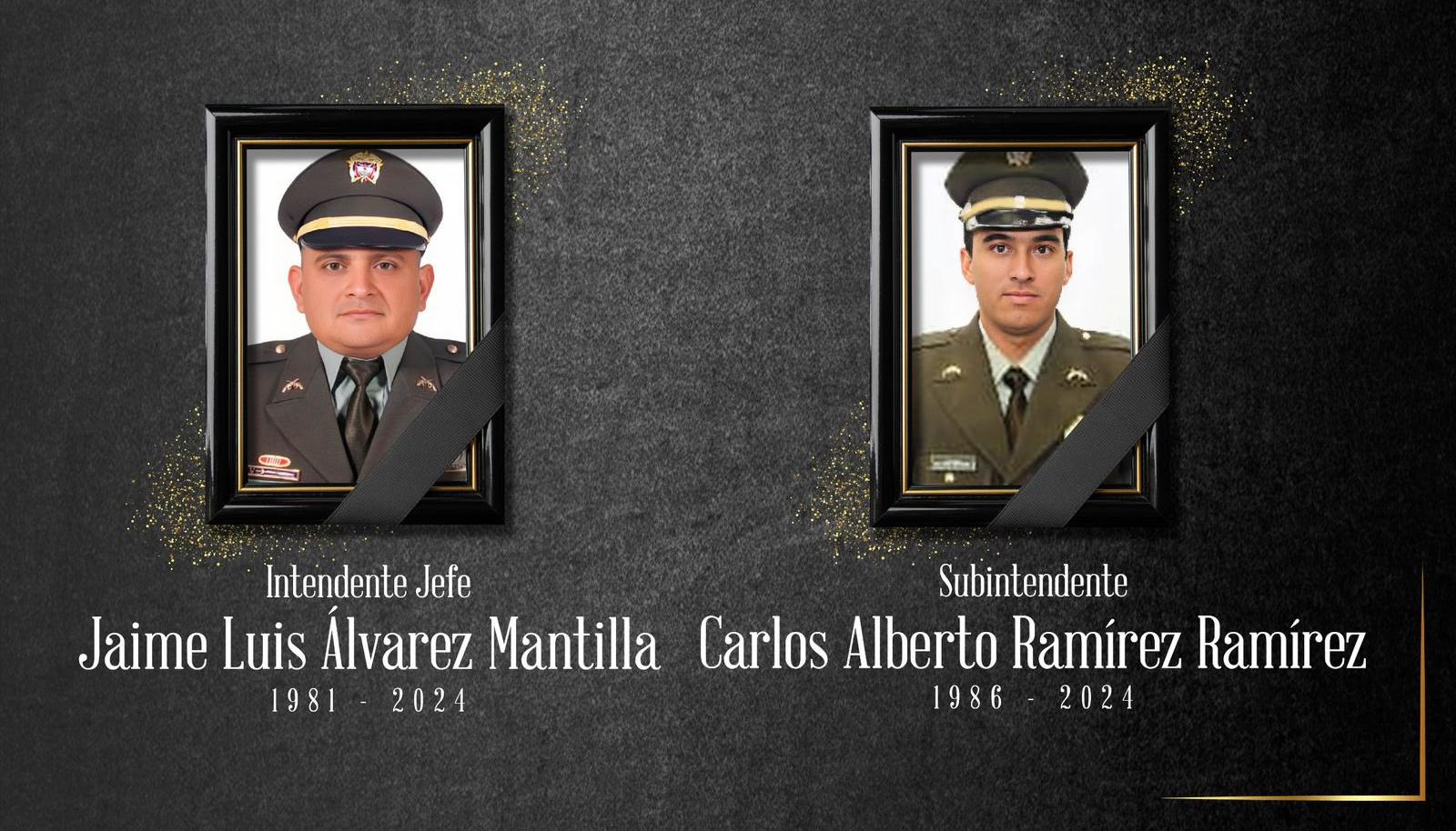 Jaime Álvarez y Carlos Ramírez, los policías asesinados. 