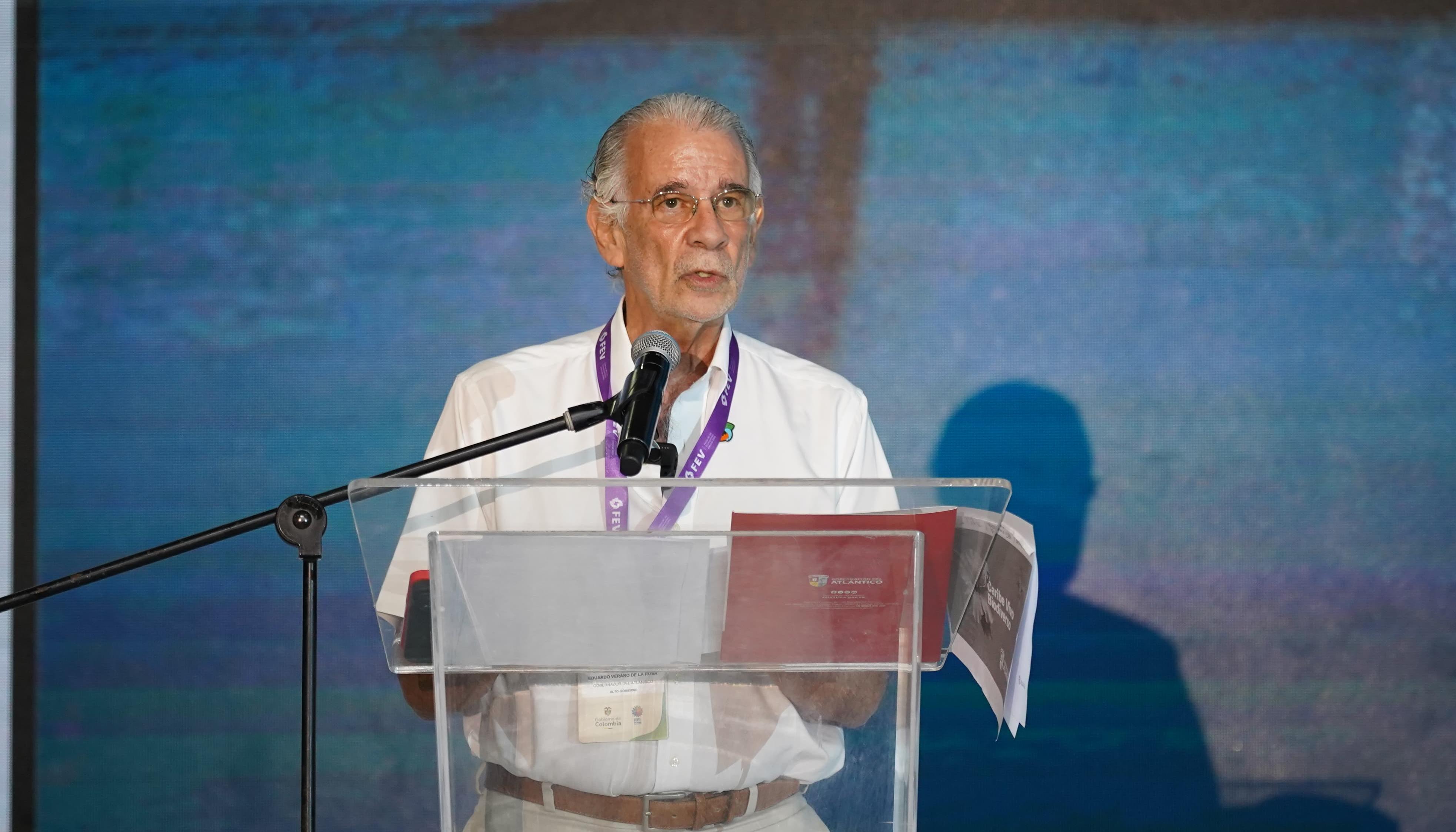 Eduardo Verano en la Feria de las Economías para la Vida, que se realiza en Barranquilla.