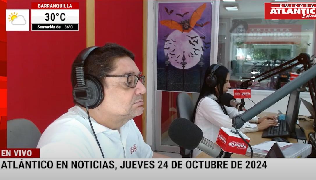 Harold Yanes, en el estudio 'Atlántico en Noticias'. 