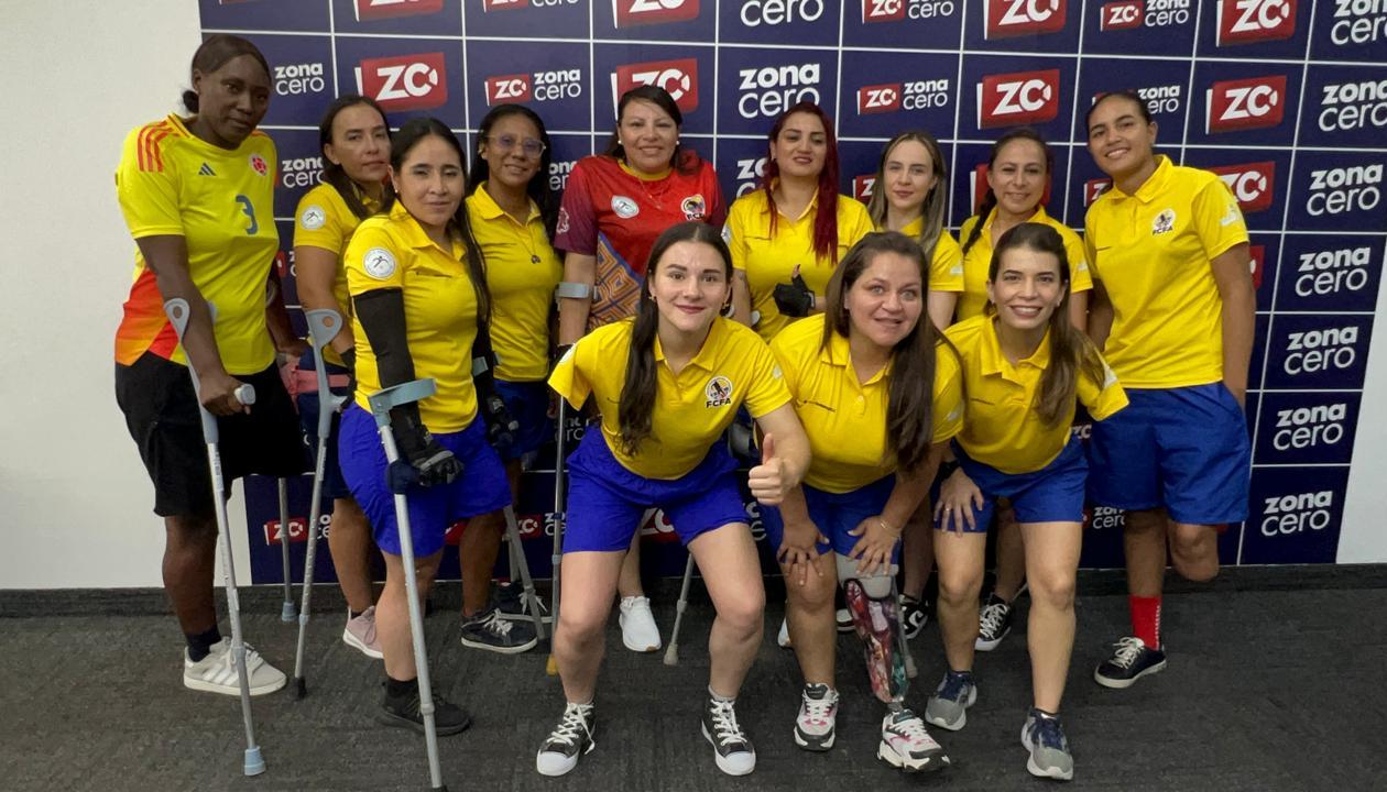 Integrantes de la Selección Colombia de Fútbol para amputados.