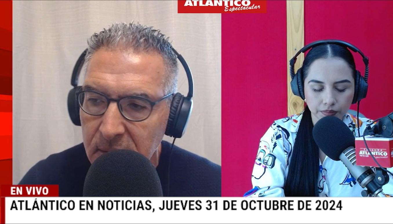 Jorge Cura / Lorena Lamilla, en el estudio Atlántico en Noticias.