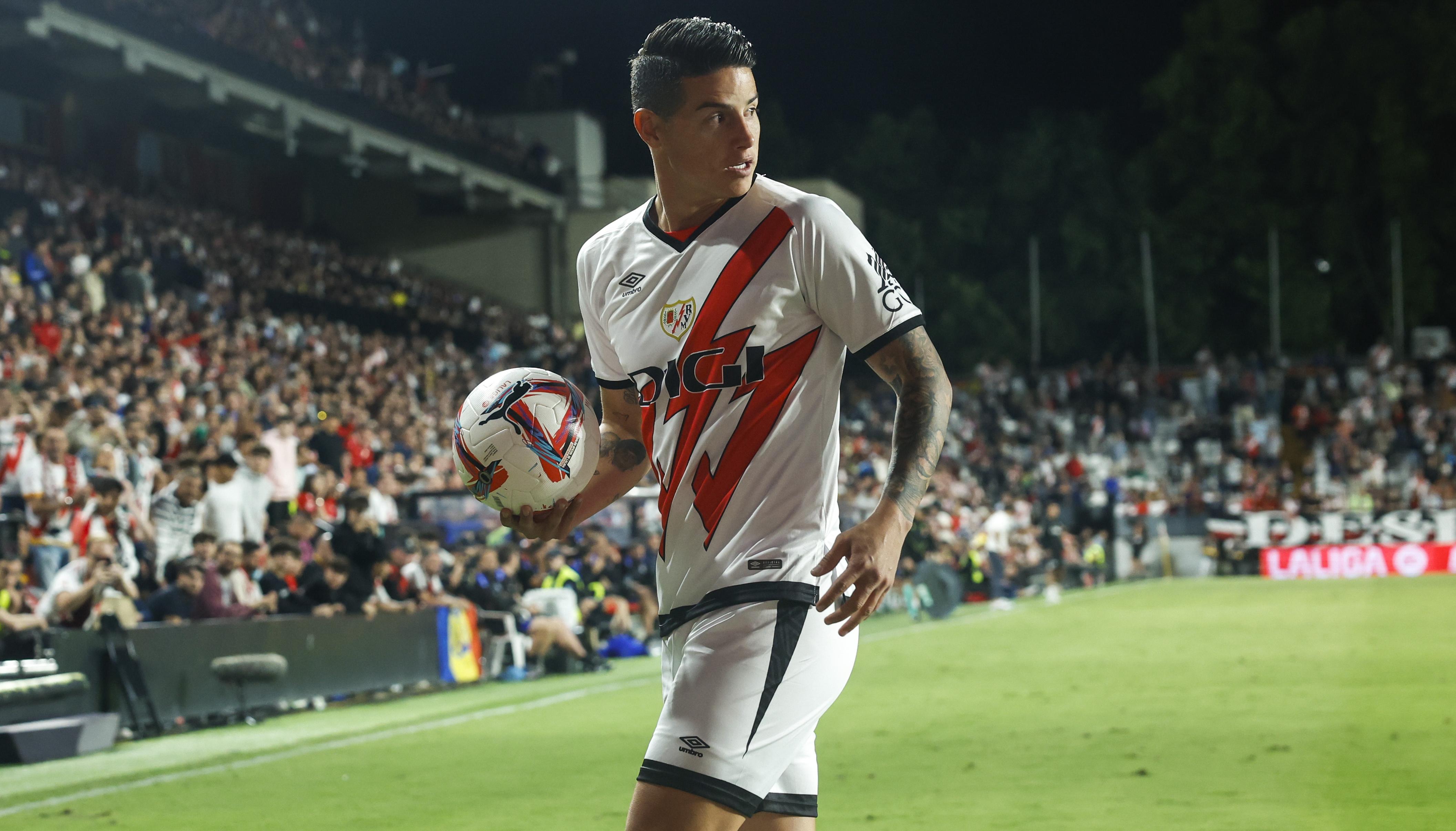 James Rodríguez, mediocampista colombiano del Rayo Vallecano.