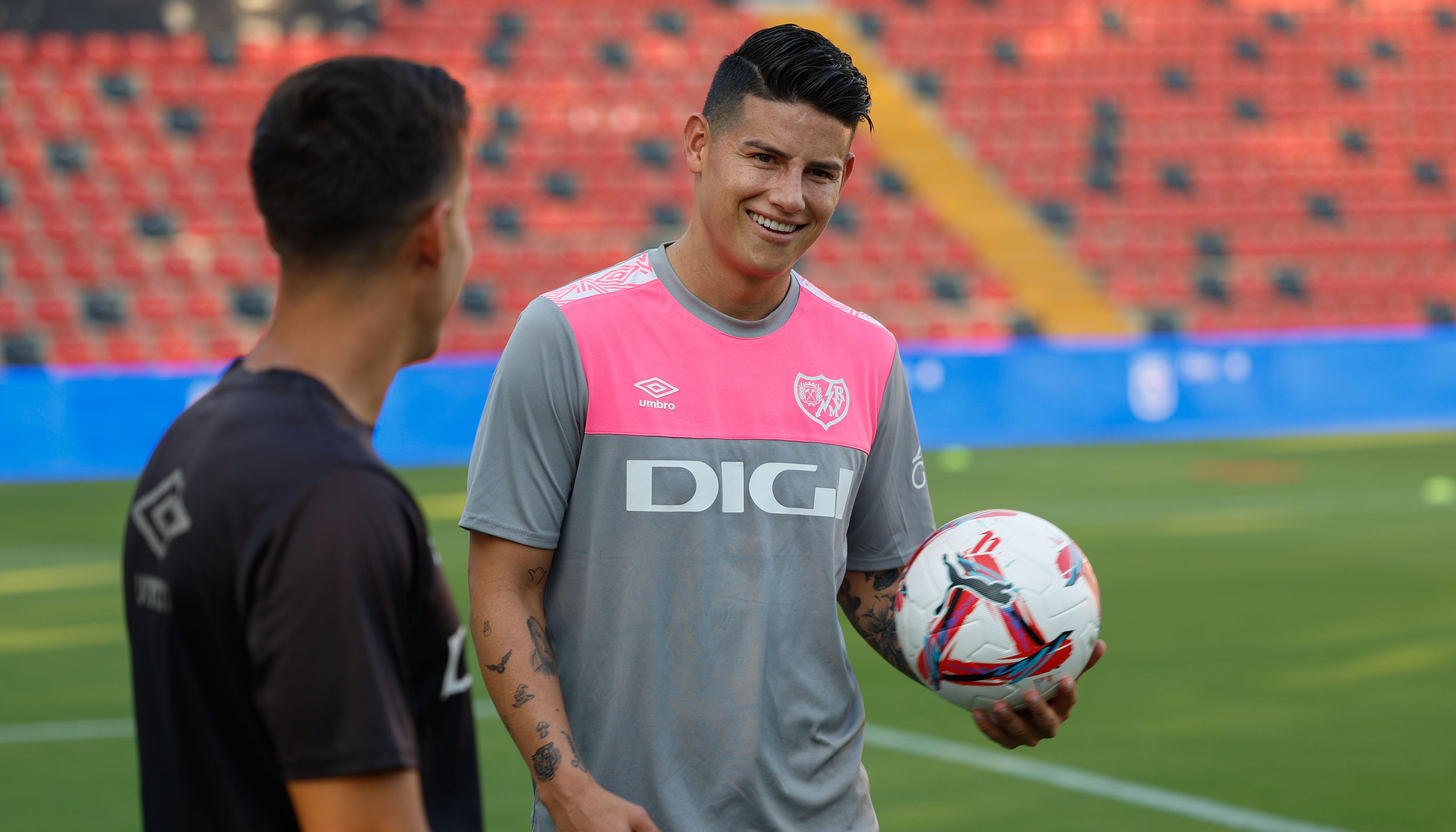 James Rodríguez, mediocampista colombiano del Rayo Vallecano.