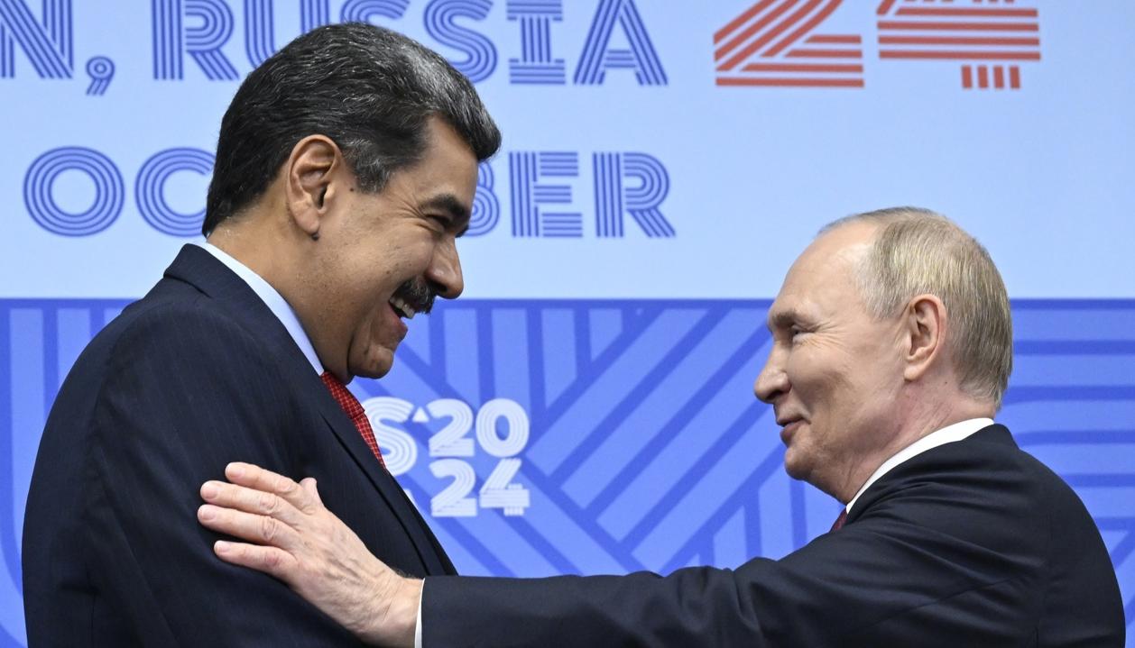 Maduro y Putin en su reunión al margen de la cumbre BRICS en Kazán.