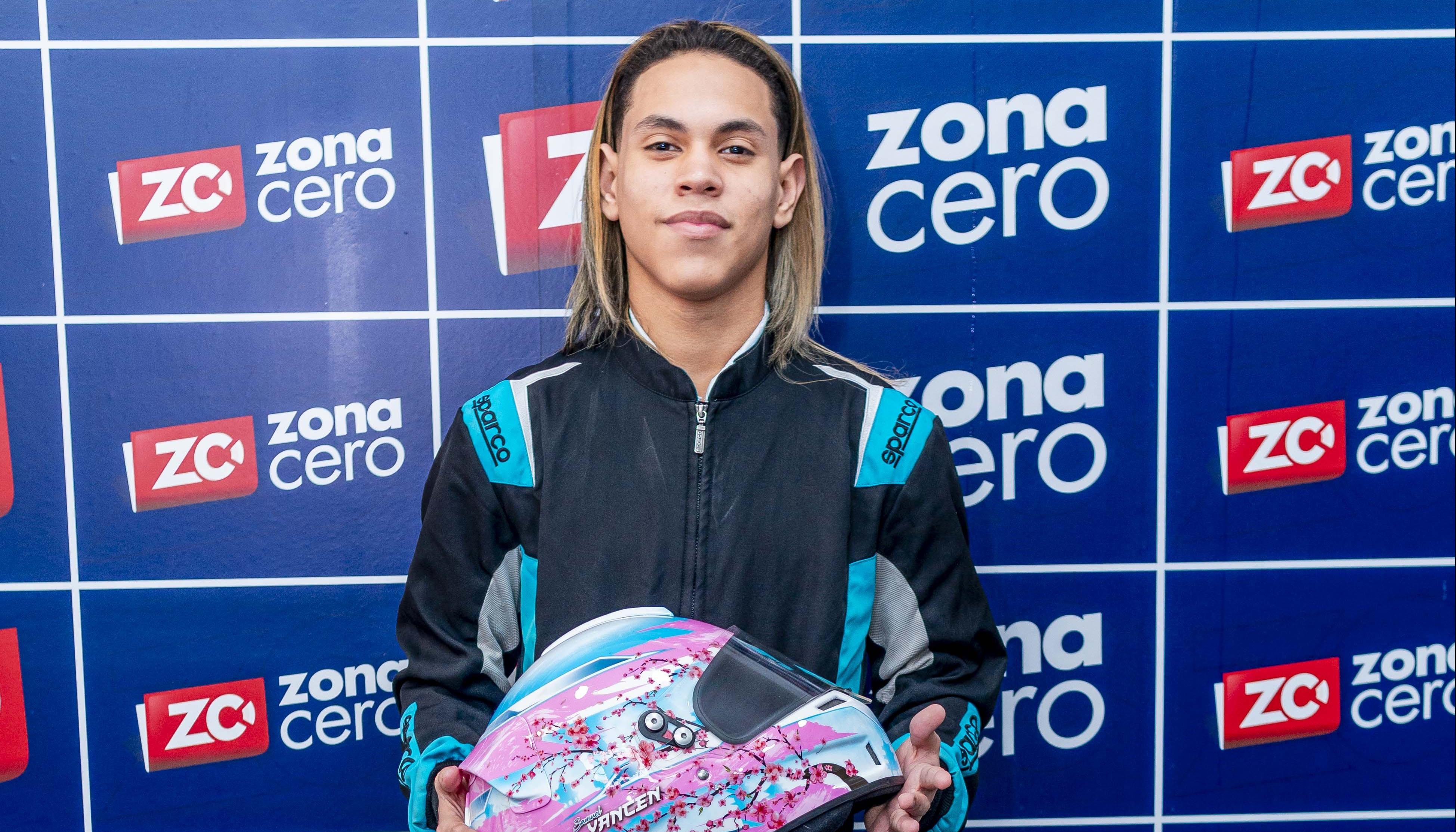 Samuel Yancen, piloto de karts barranquillero. 