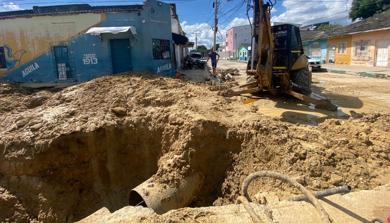 Aspecto de la zona luego de la emergencia en Las Nieves. 