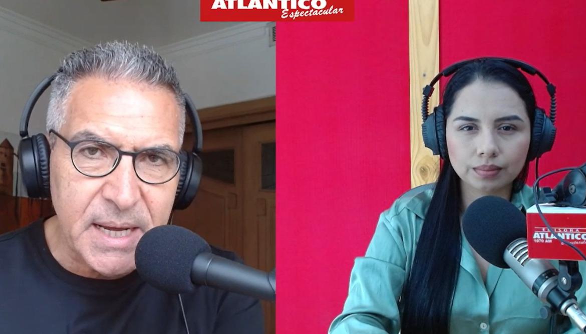 Jorge Cura / Lorena Lamilla, en el estudio Atlántico en Noticias.