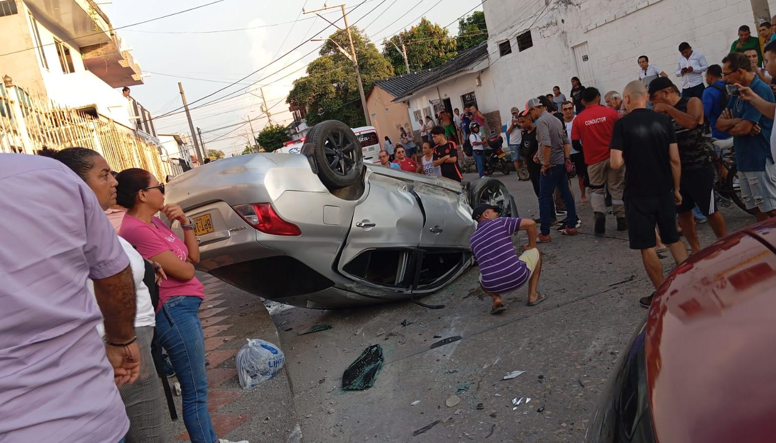 Uno de los vehículos implicados en el accidente. 