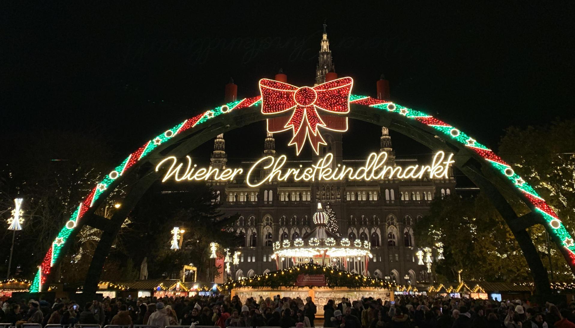 Decoración navideña en Viena (Austria).