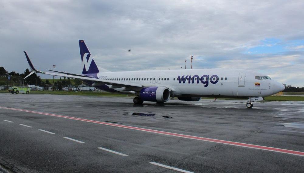 Avión de la aerolínea Wingo.