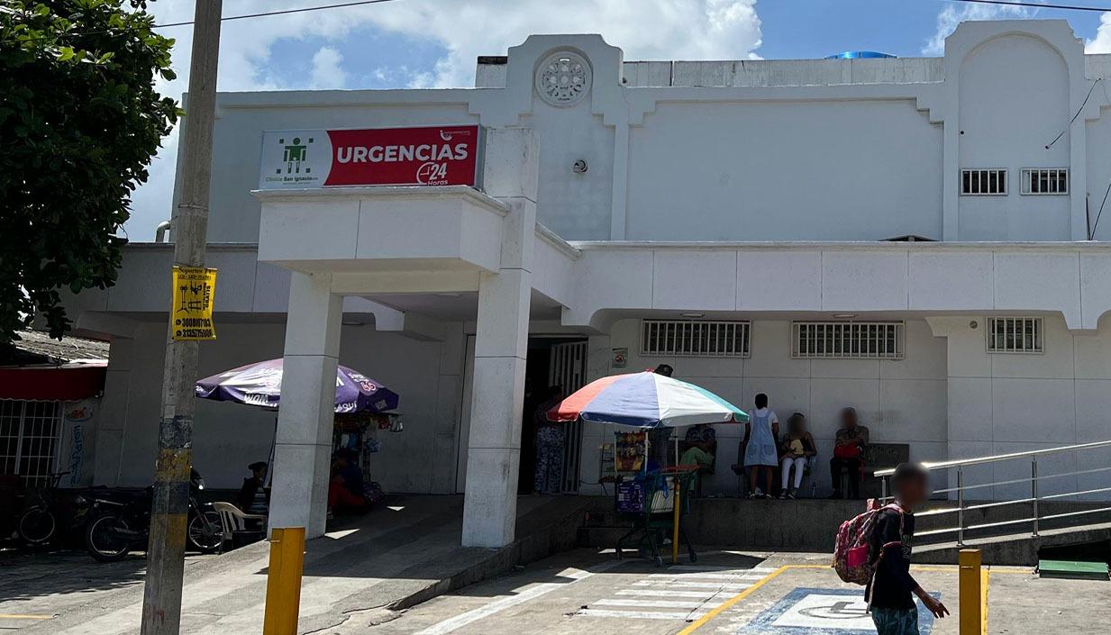 Fachada de la clínica Santo Domingo. 