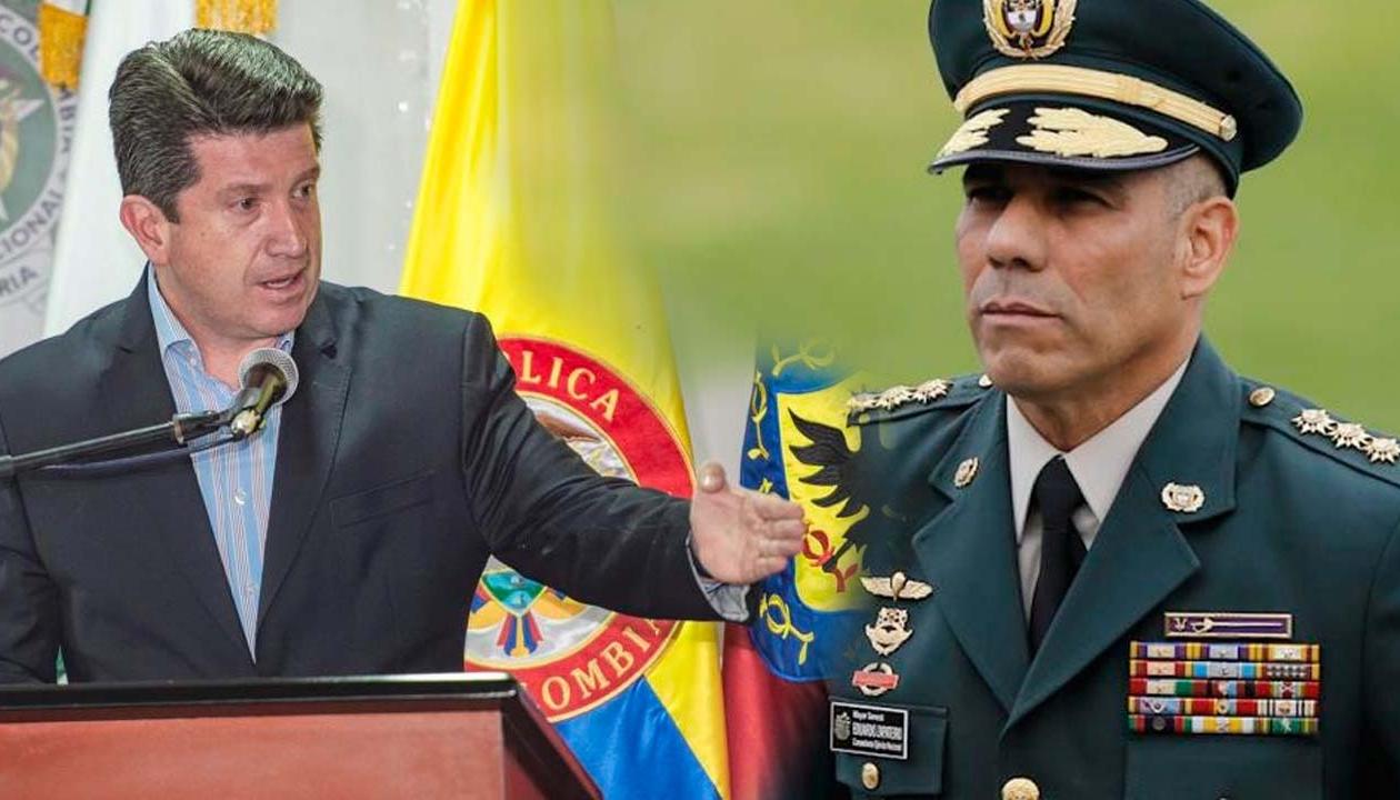 Exministro de Defensa Diego Molano Aponte y el general en retiro Eduardo Enrique Zapateiro Altamiranda.