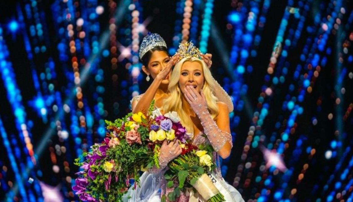 La danesa Victoria Kjaer tras ser coronada Miss Universo. 