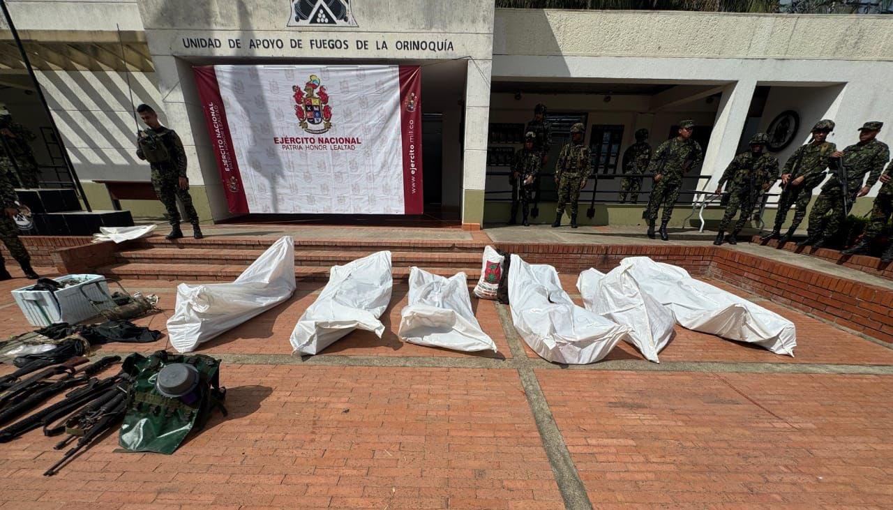 Imagen de los integrantes del ELN abatidos. 