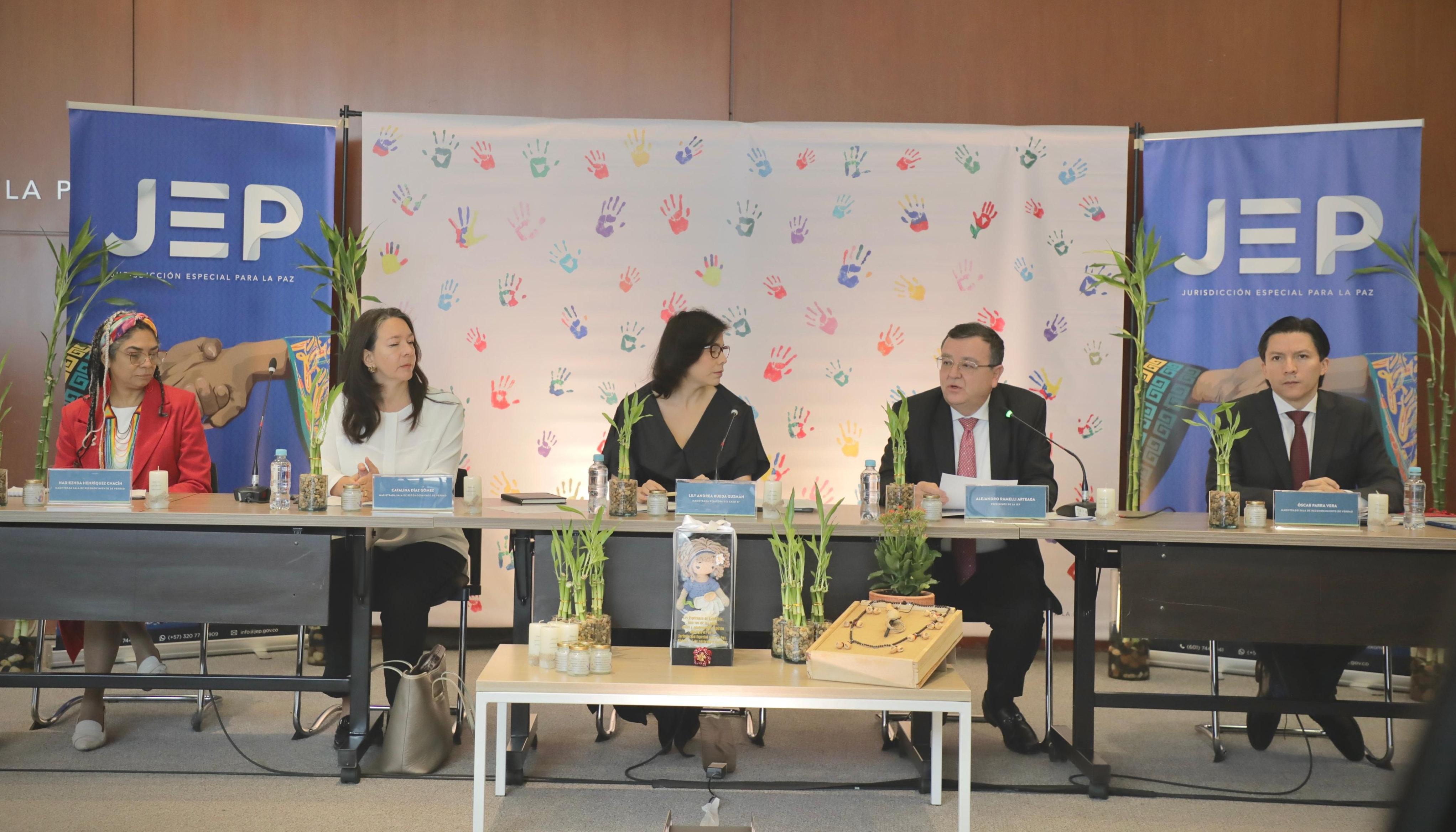 Rueda de prensa de la JEP.