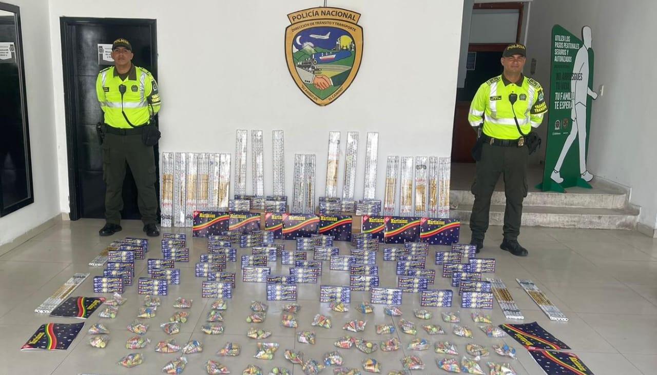 Policía incautó pólvora en el barrio Las Palmas, en el sur de Barranquilla. 