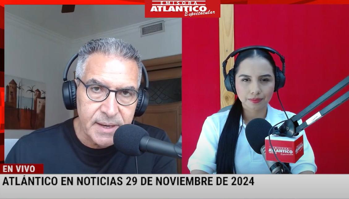 Jorge Cura / Lorena Lamilla, en el estudio Atlántico en Noticias.