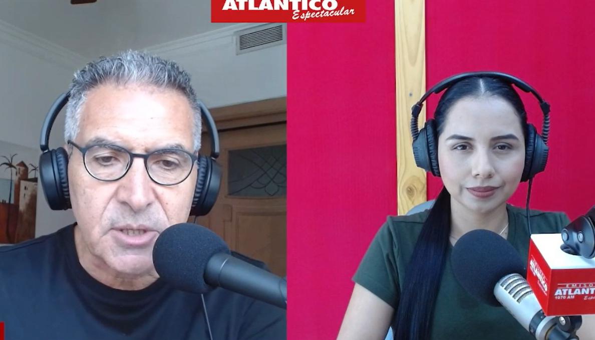 Jorge Cura / Lorena Lamilla, en el estudio Atlántico en Noticias.