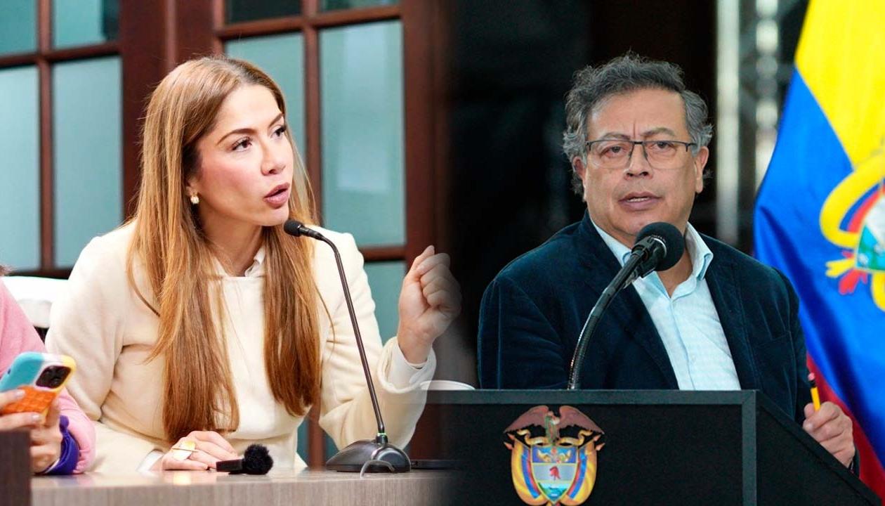 Cathy Juvinao y Gustavo Petro.