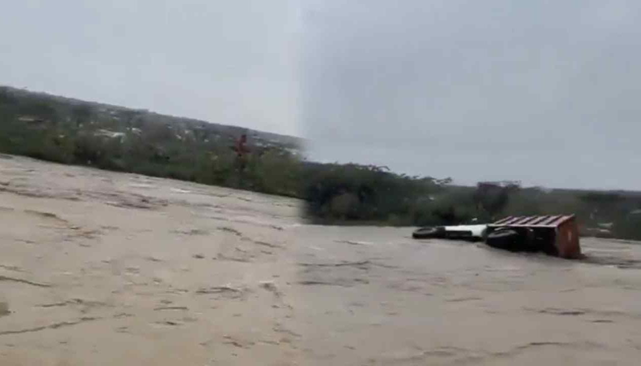 Caudal en La Guajira a raíz de las lluvias.