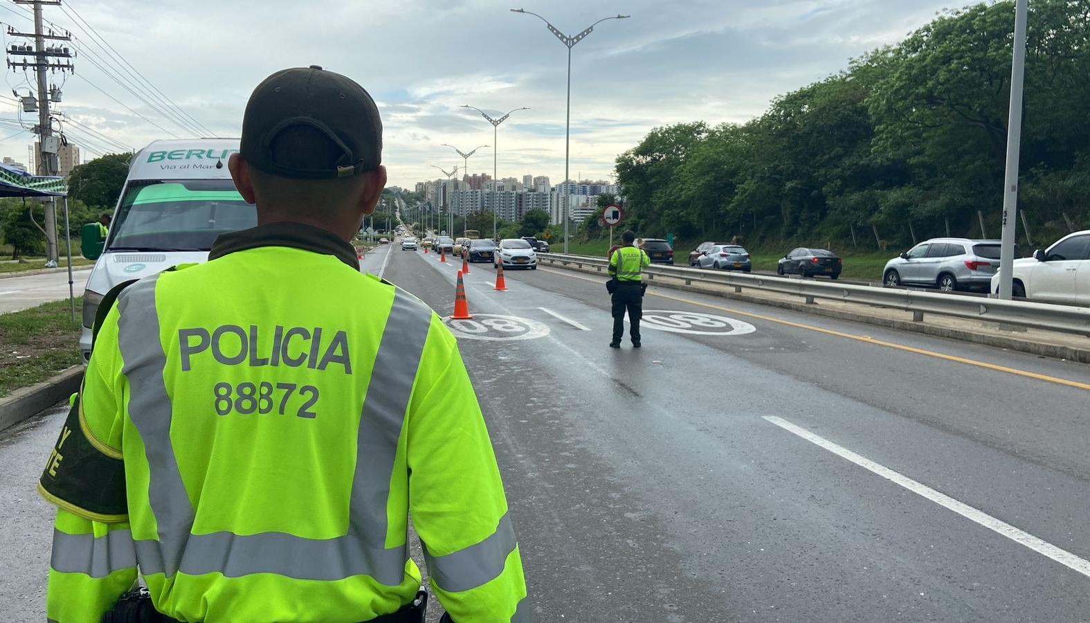 Operativo de control de la Policía. 