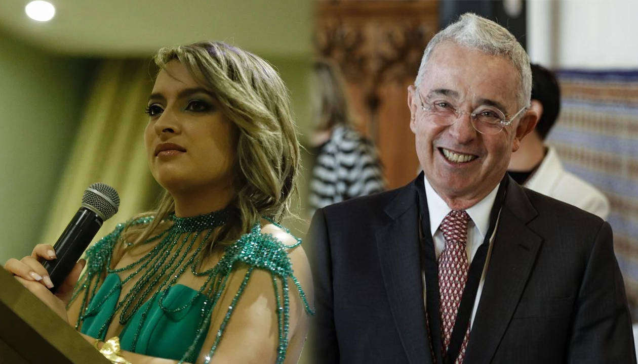 Andrea Petro y Álvaro Uribe.