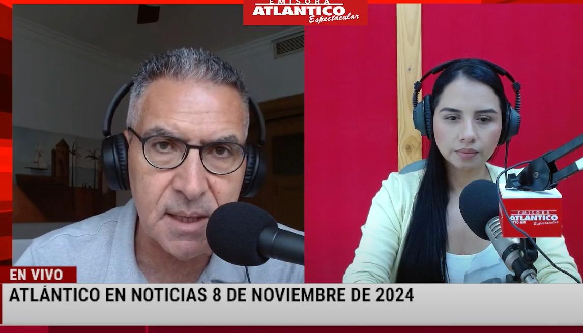 Jorge Cura / Lorena Lamilla, en el estudio Atlántico en Noticias.