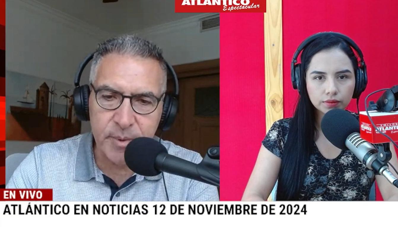 Jorge Cura / Lorena Lamilla, en el estudio Atlántico en Noticias.