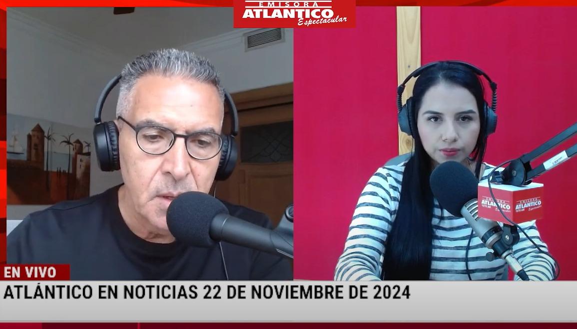 Jorge Cura / Lorena Lamilla, en el estudio Atlántico en Noticias.