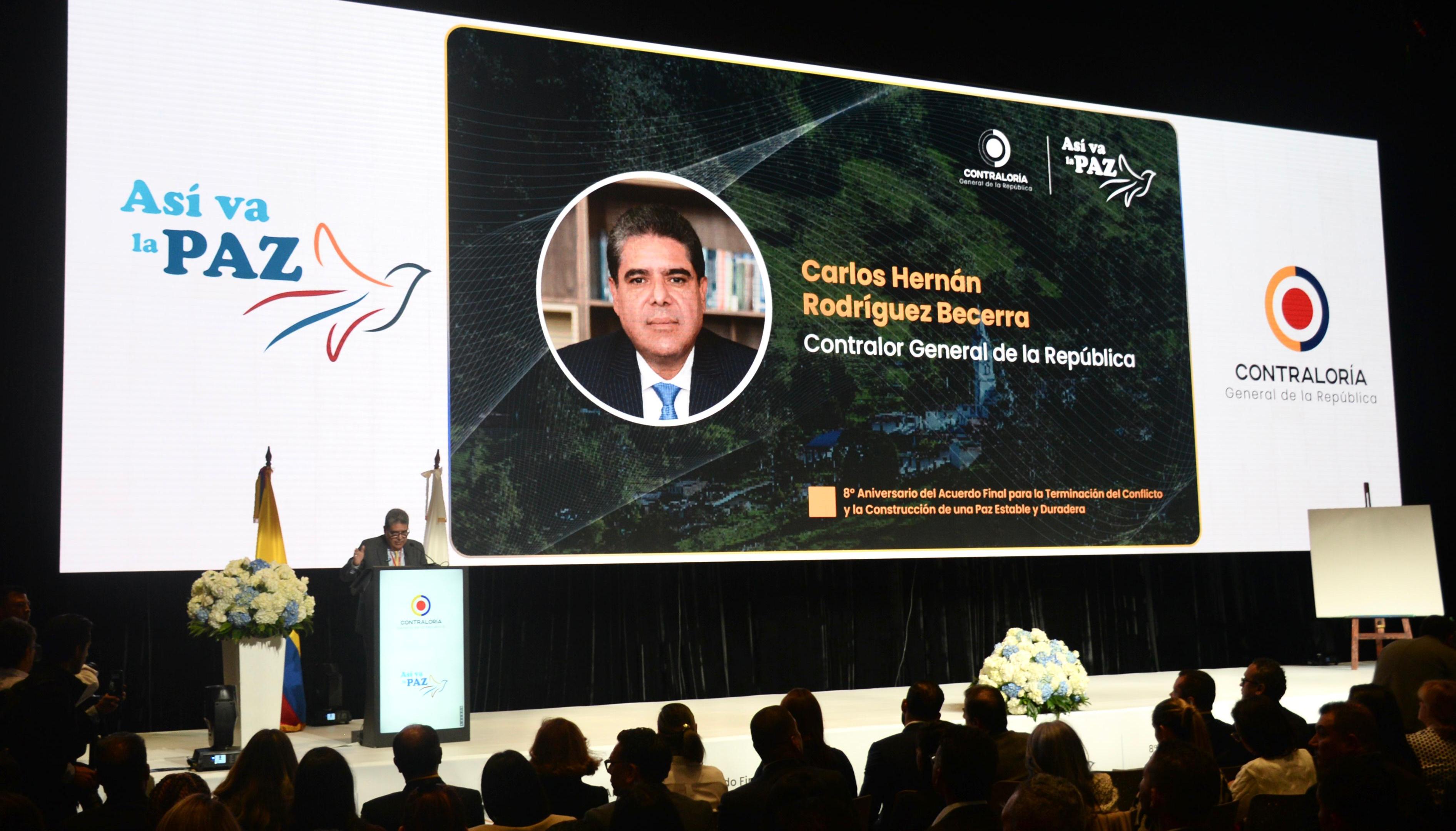 Carlos Hernán Rodríguez, Contralor General de la Nación, durante su intervención en el evento. 