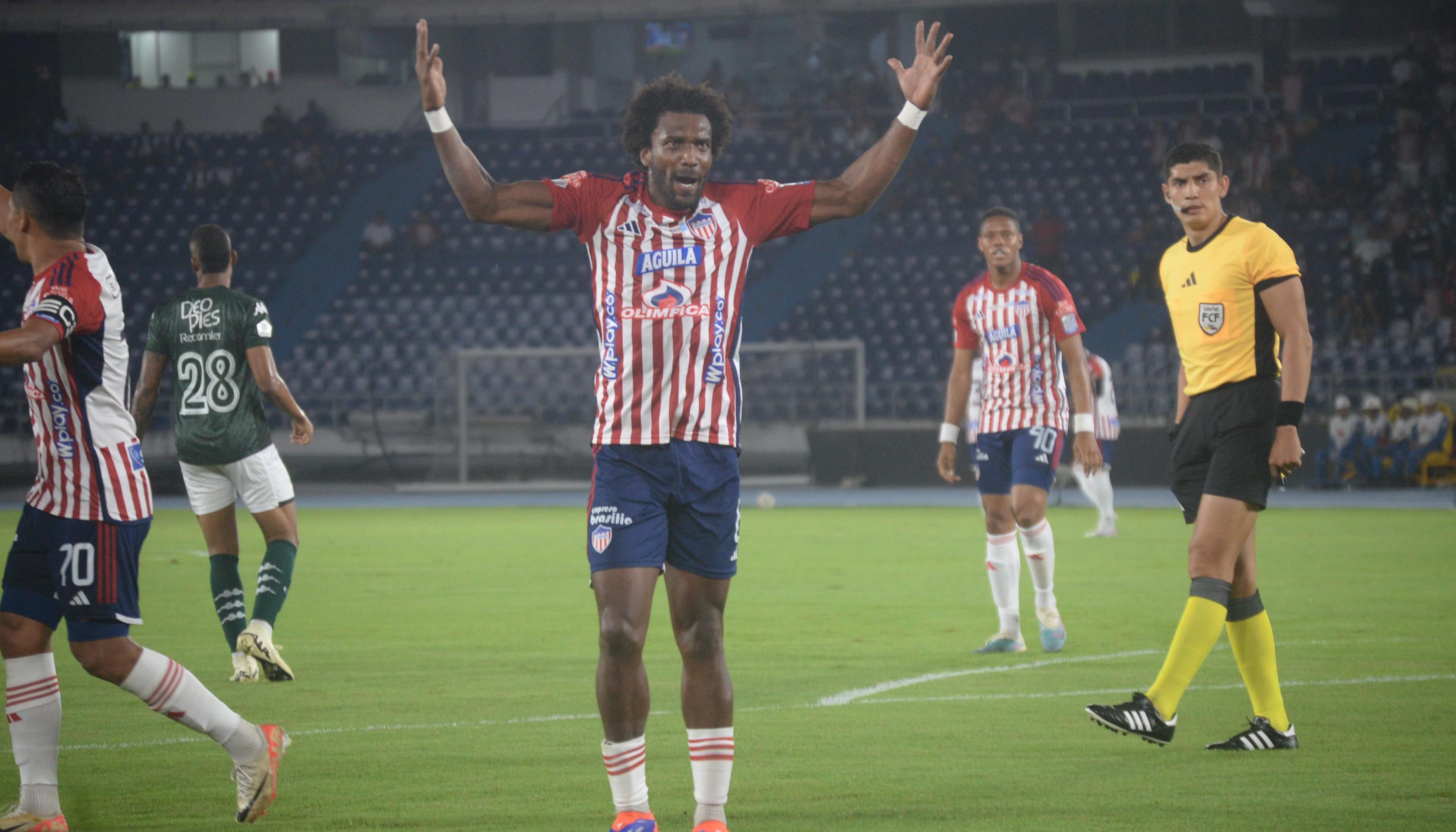 Didier Moreno, autor del primer gol de Junior contra Deportivo Cali.