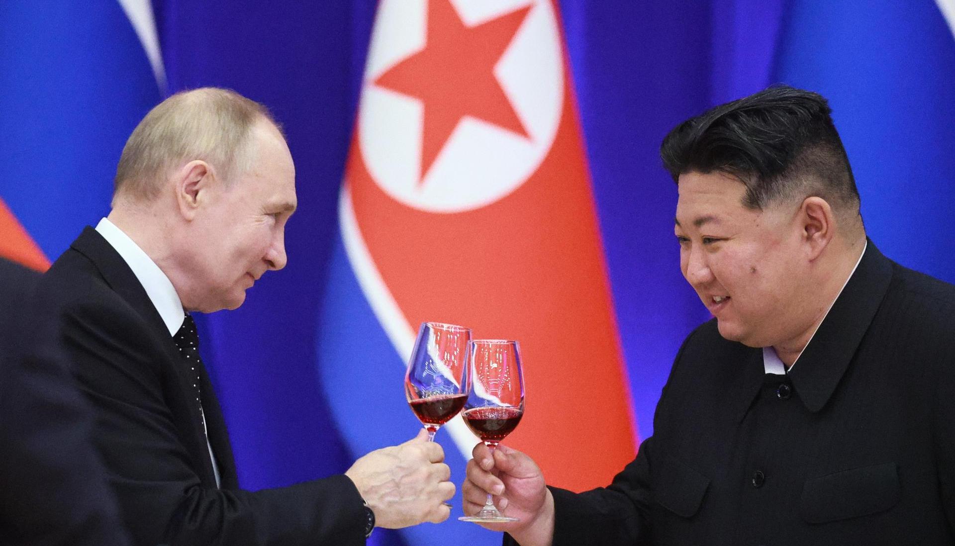 Vladímir Putin, y el líder norcoreano, Kim Jong-un.