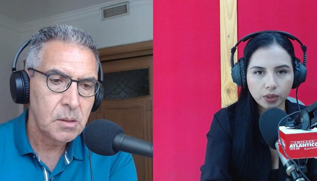 Jorge Cura / Lorena Lamilla, en el estudio de Atlántico en Noticias.
