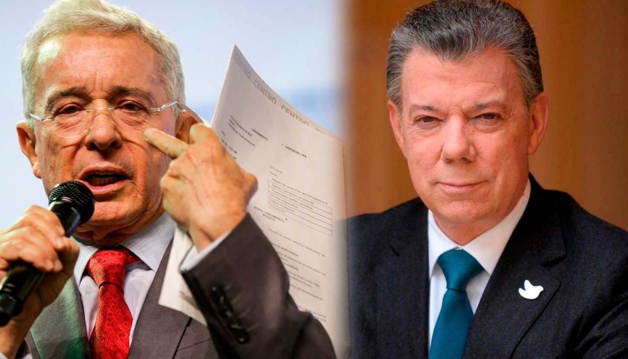 Álvaro Uribe Vélez y Juan Manuel Santos. 