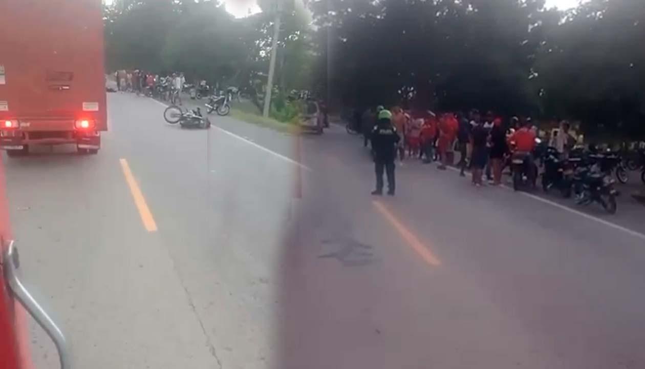 Zona del accidente.