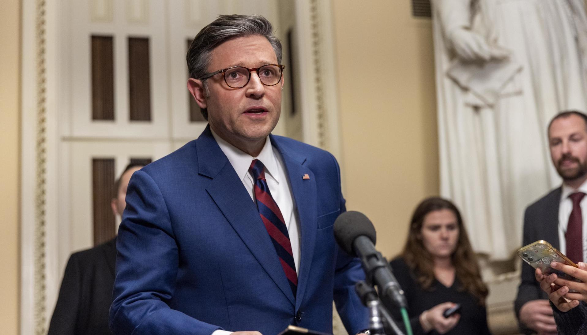 El presidente de la Cámara de Representantes, Mike Johnson.