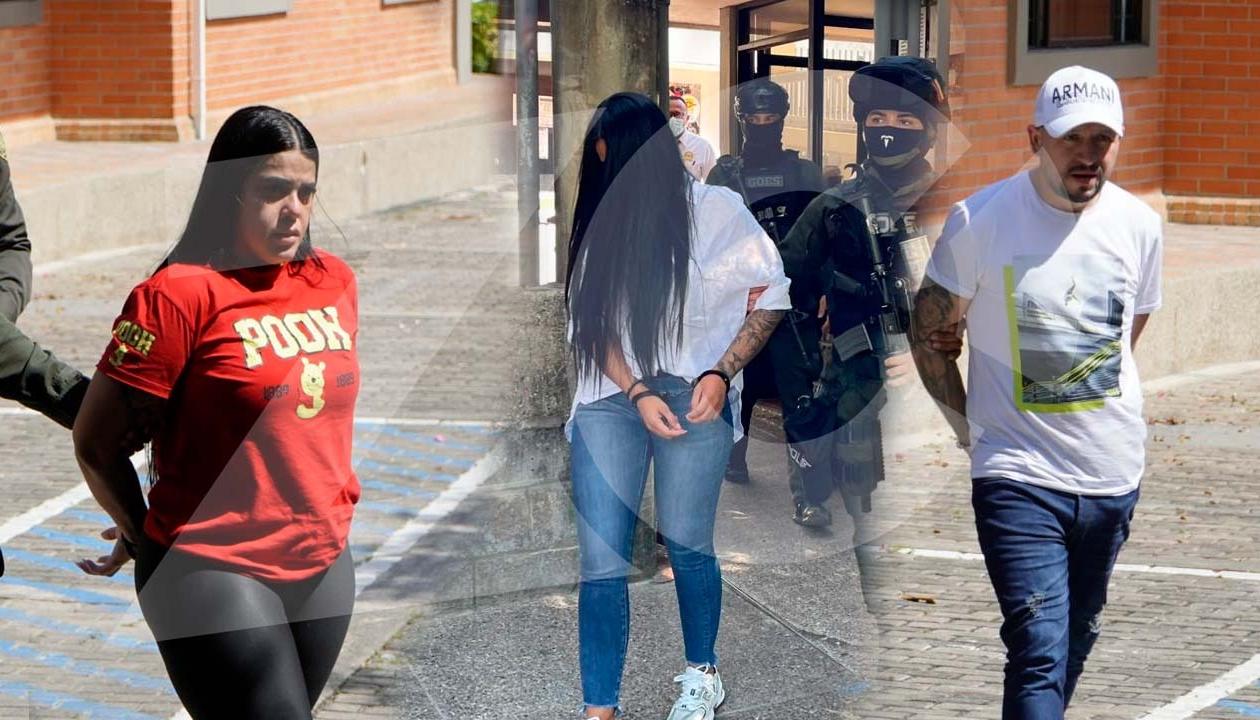 La pareja y los otros dos familiares de 'Castor' capturados este miércoles por la Policía. 