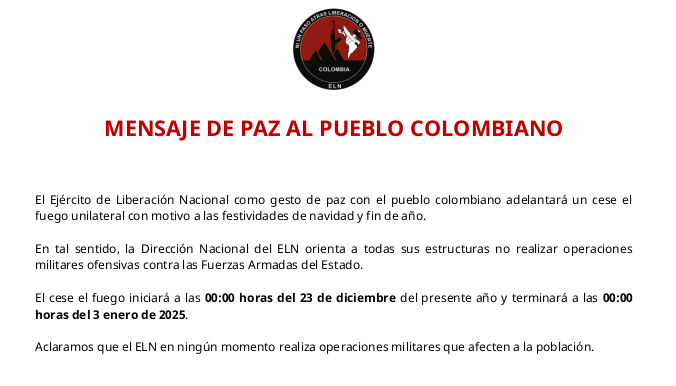 Comunicado del ELN