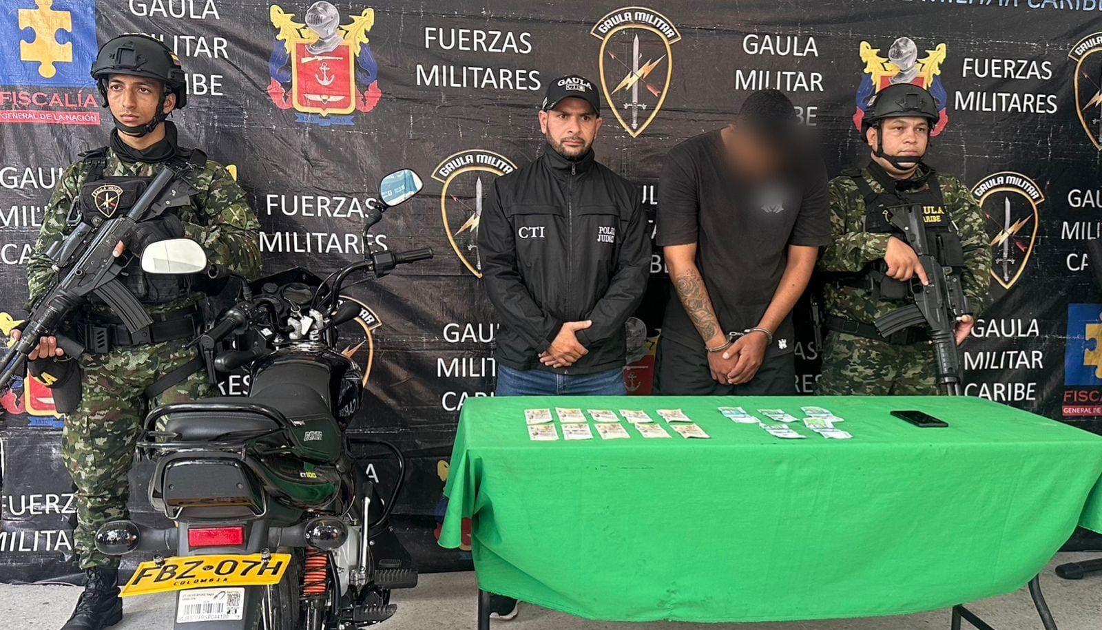 La captura fue realizada por el Gaula del Ejército y el CTI. 