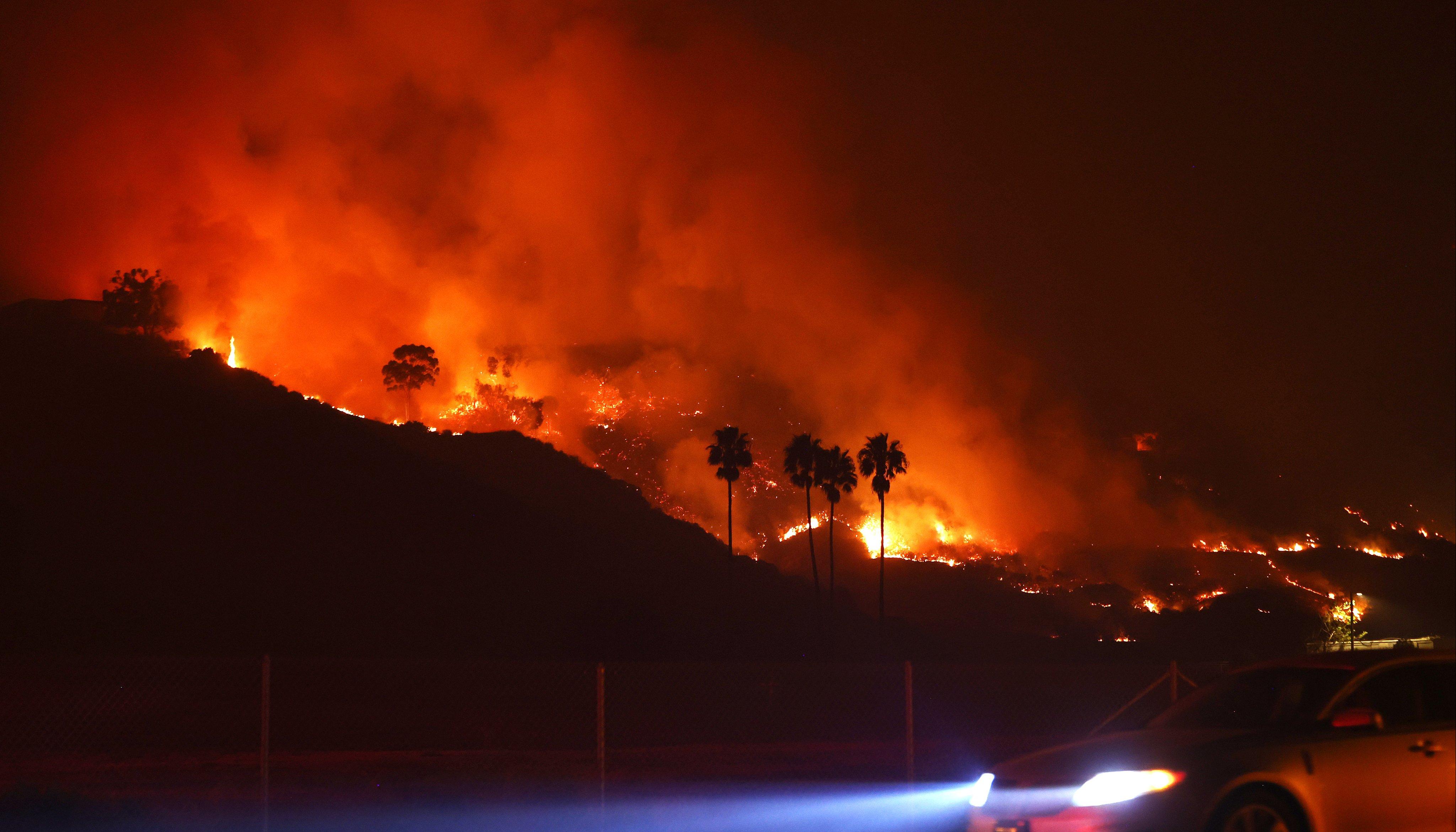 Incendio en Malibú, California.