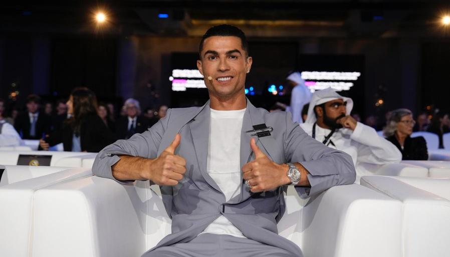 Cristiano Ronaldo en la gala de los Globe Soccer Awards.