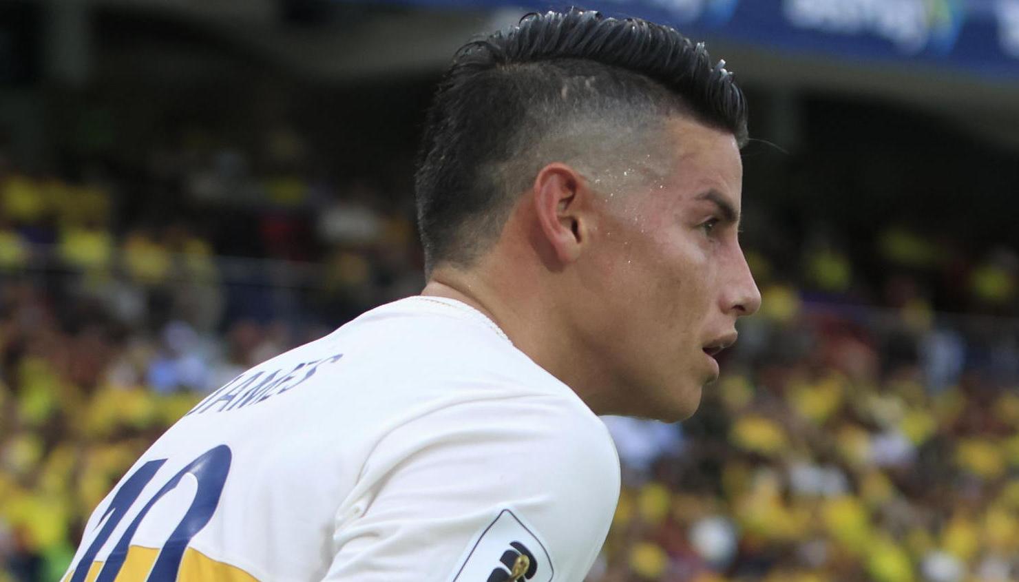James Rodríguez en un partido con la Selección Colombia este año.
