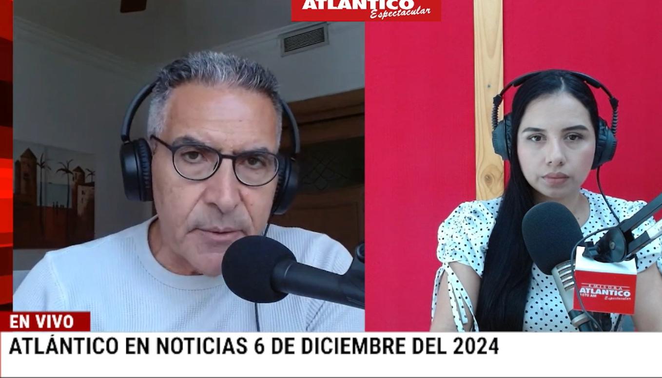 Jorge Cura / Lorena Lamilla, en el estudio de Atlántico en Noticias.